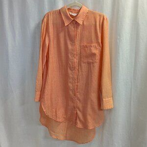 P. Cill Size Medium Tangerine Oversized Blouse